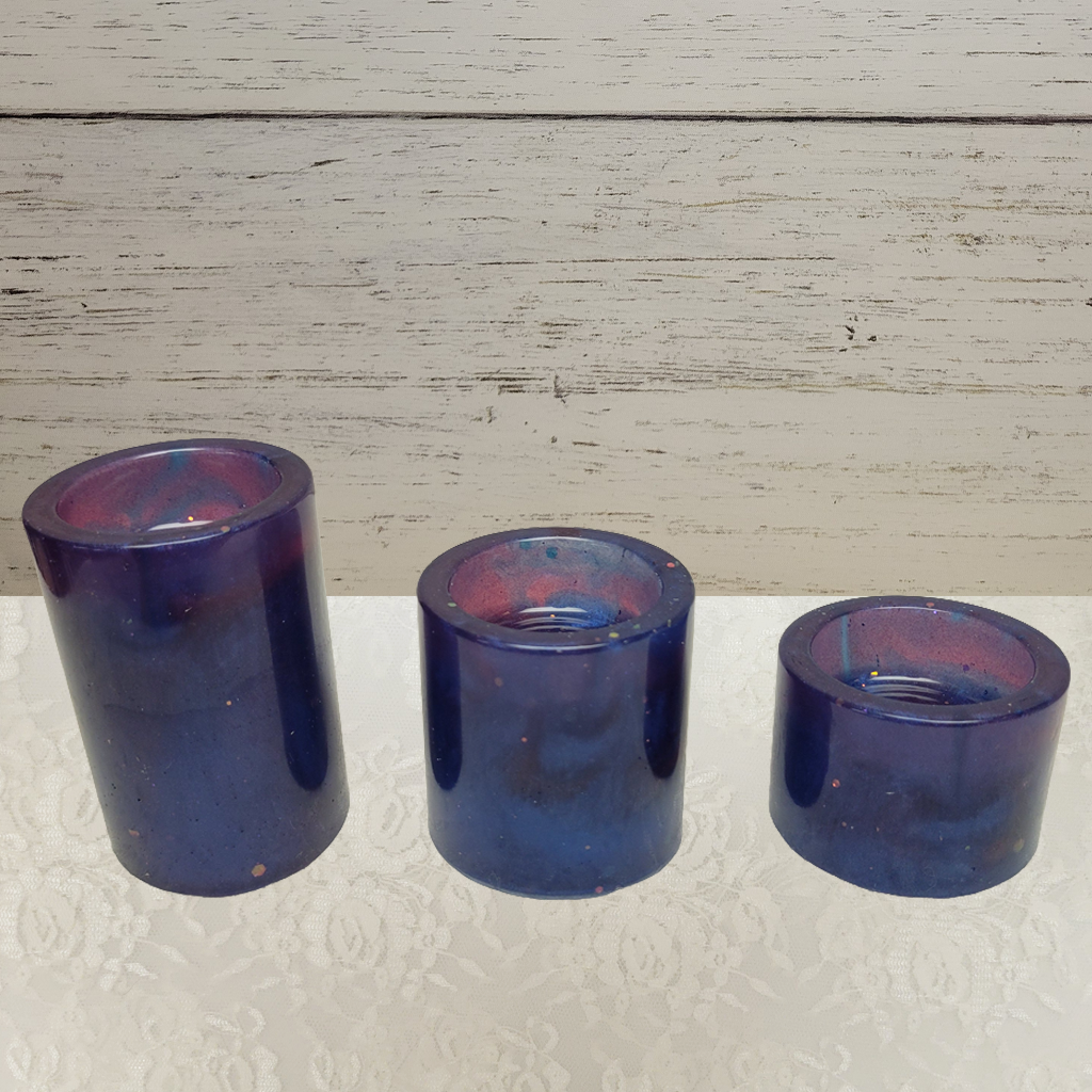 Candle Holder, Resin 3 Pack