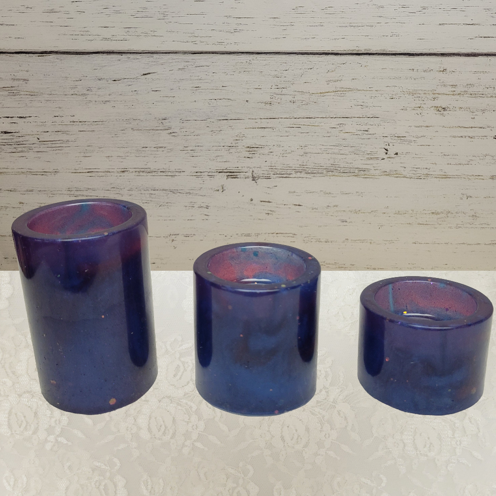 Candle Holder, Resin 3 Pack