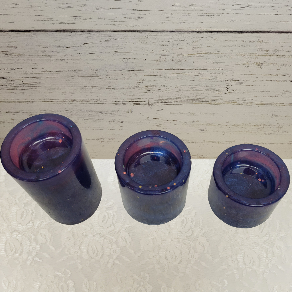 Candle Holder, Resin 3 Pack