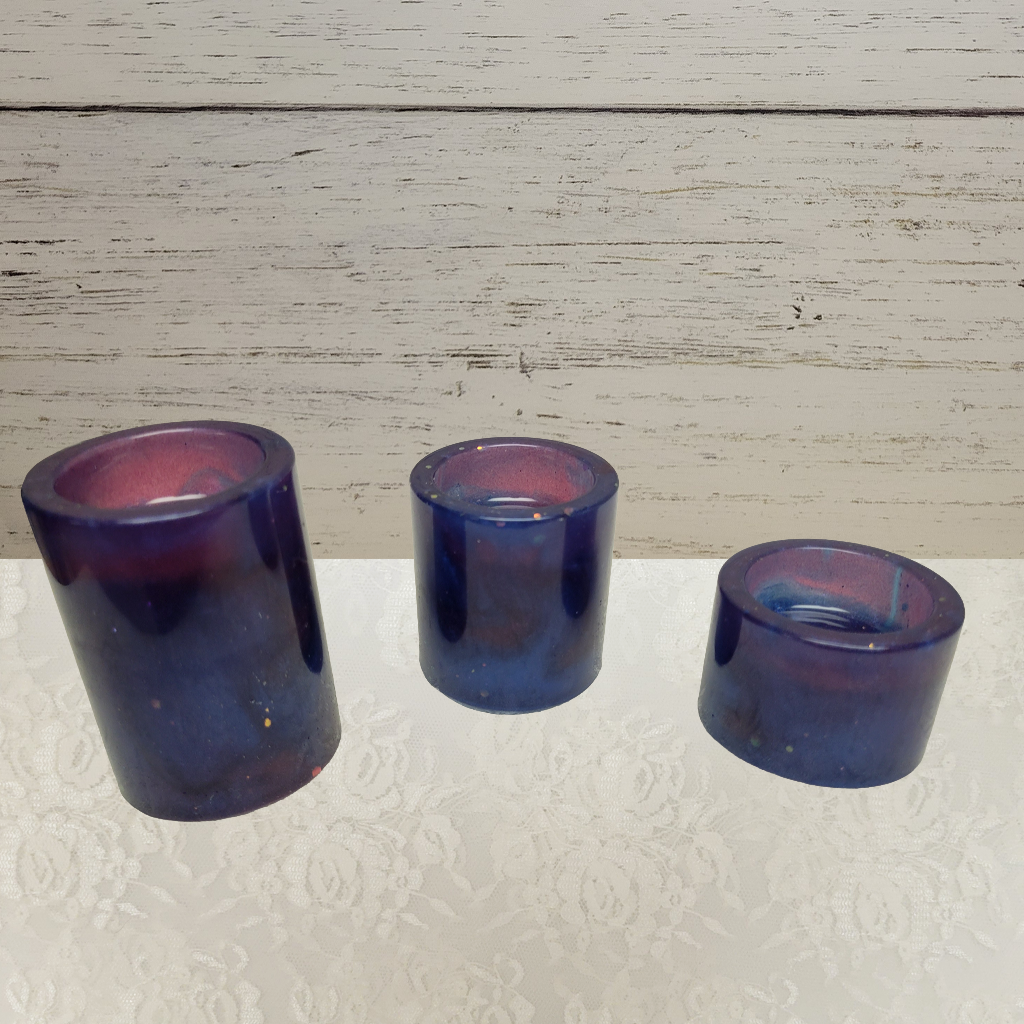 Candle Holder, Resin 3 Pack