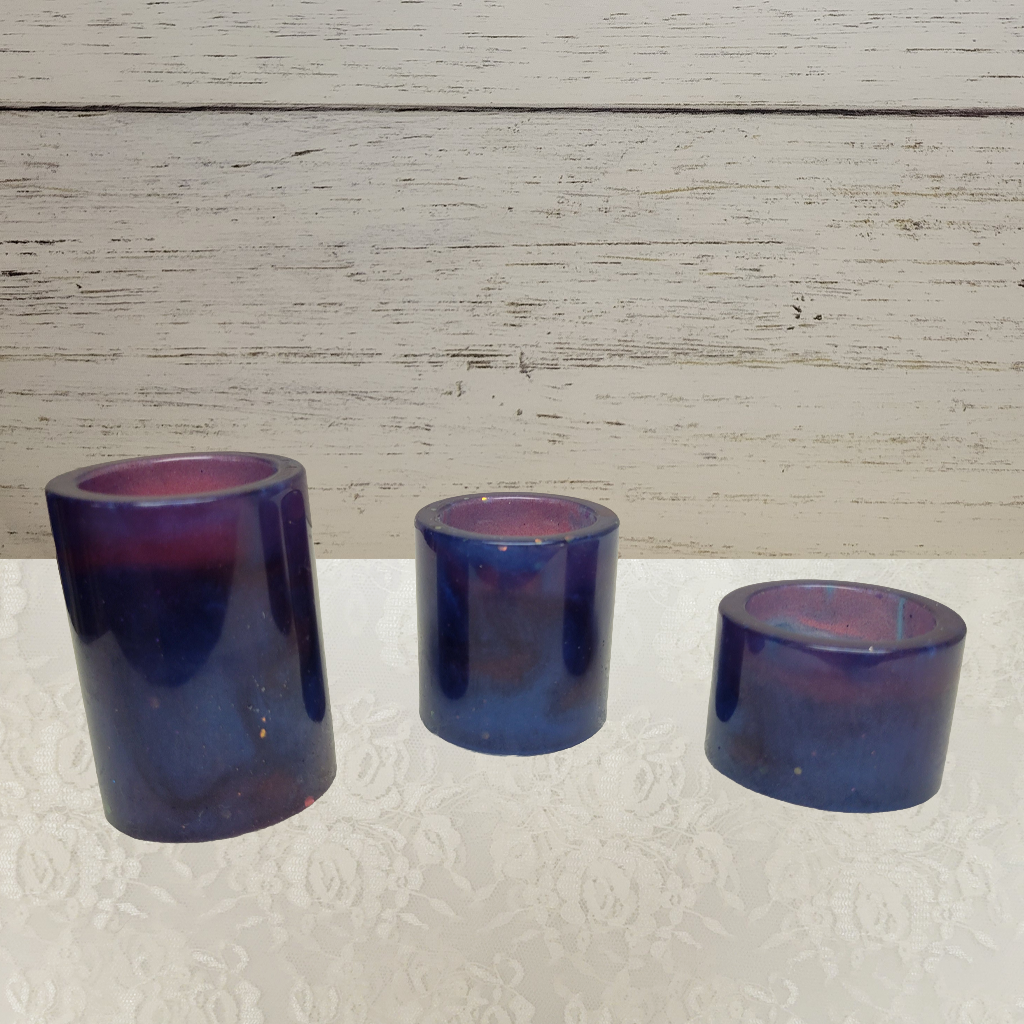 Candle Holder, Resin 3 Pack