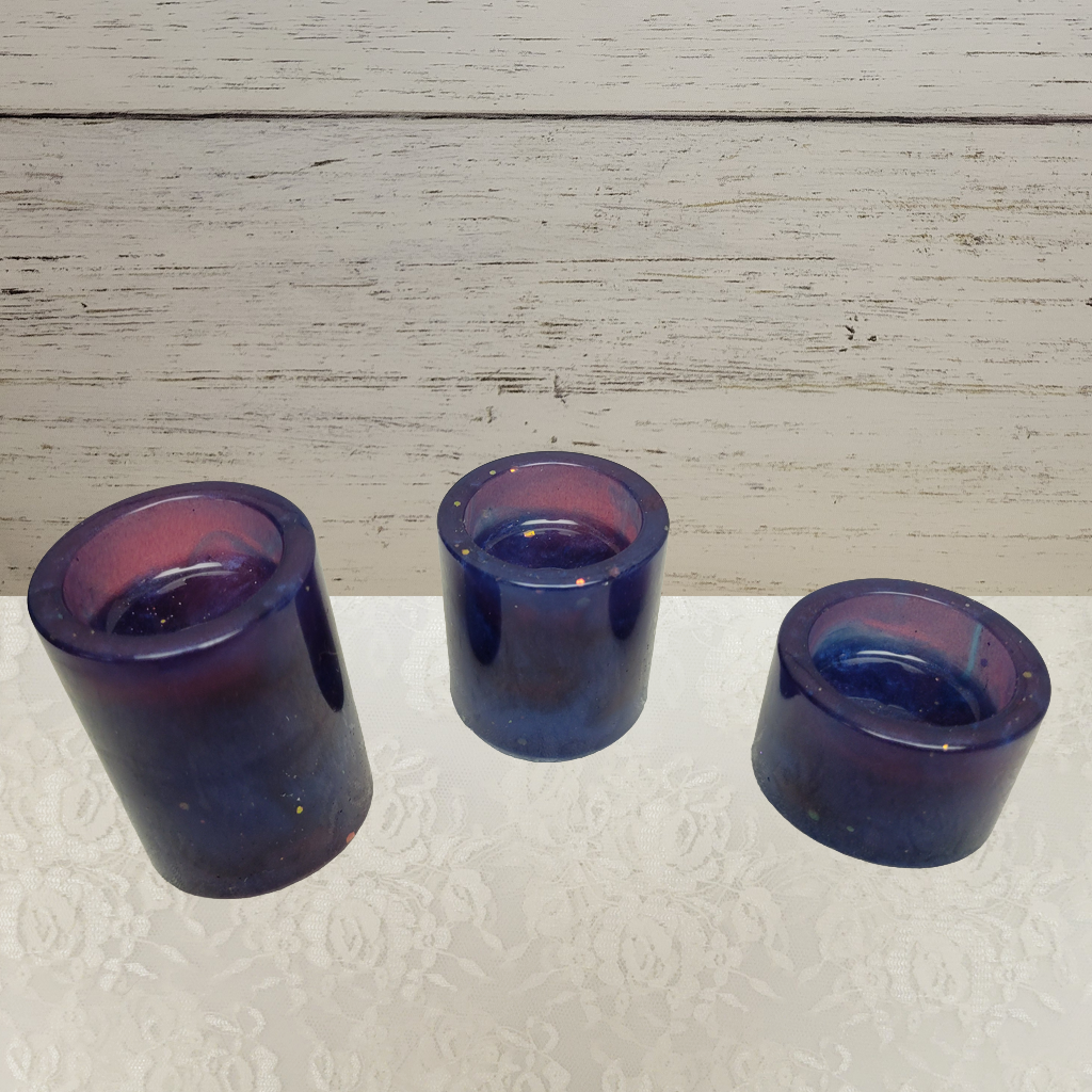 Candle Holder, Resin 3 Pack