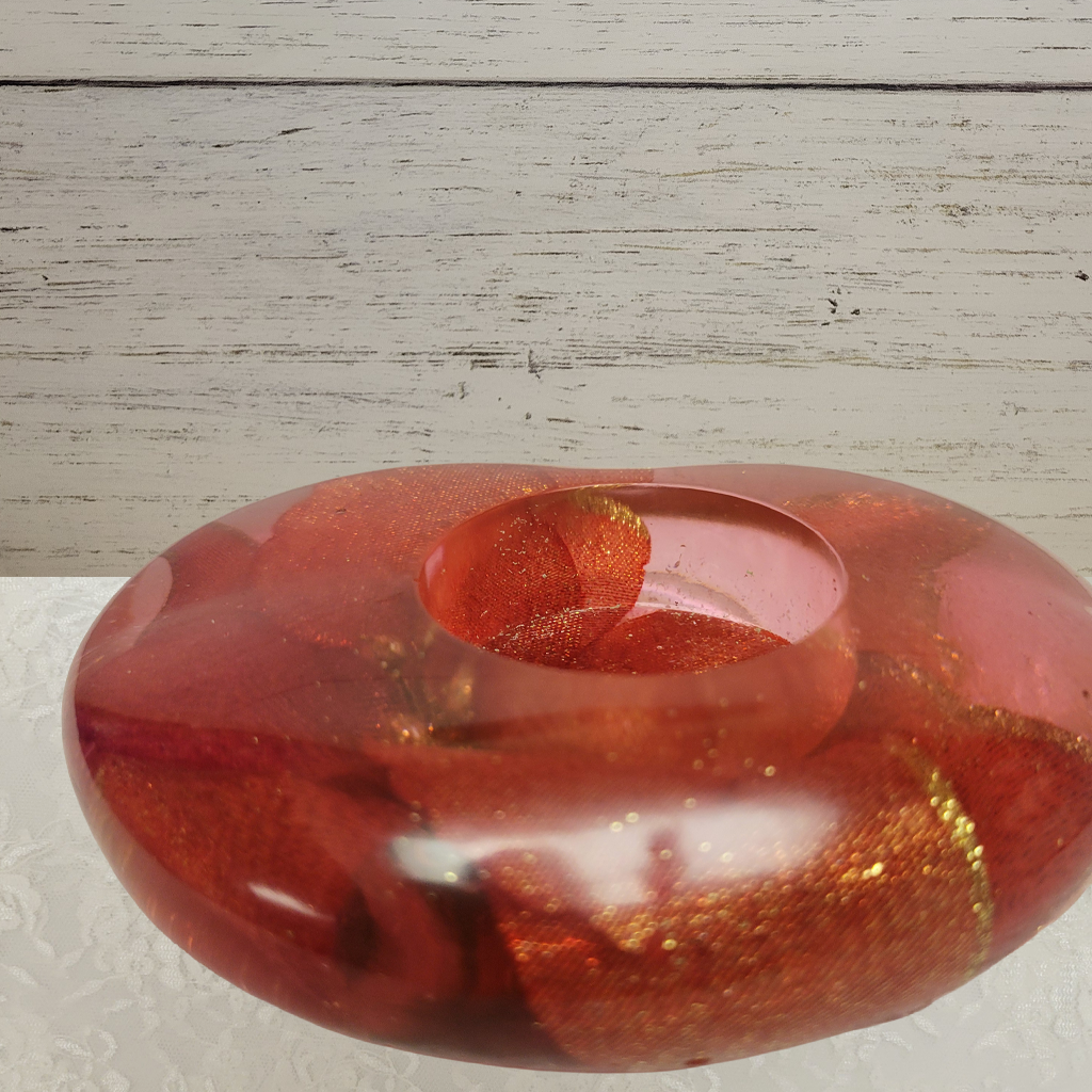 Candle Holder Oval Shaped, Resin, 3 Pack
