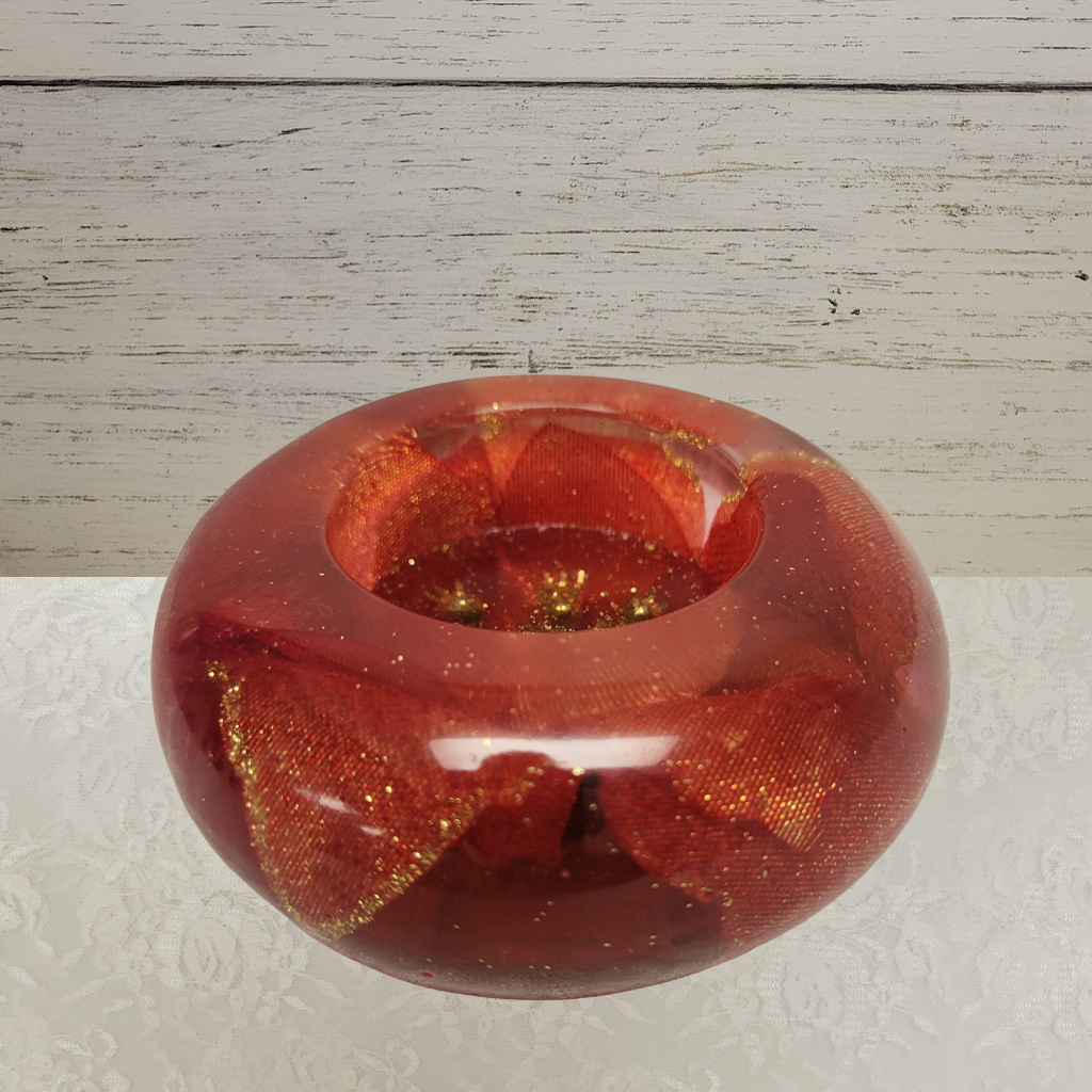 Candle Holder Oval Shaped, Resin, 3 Pack
