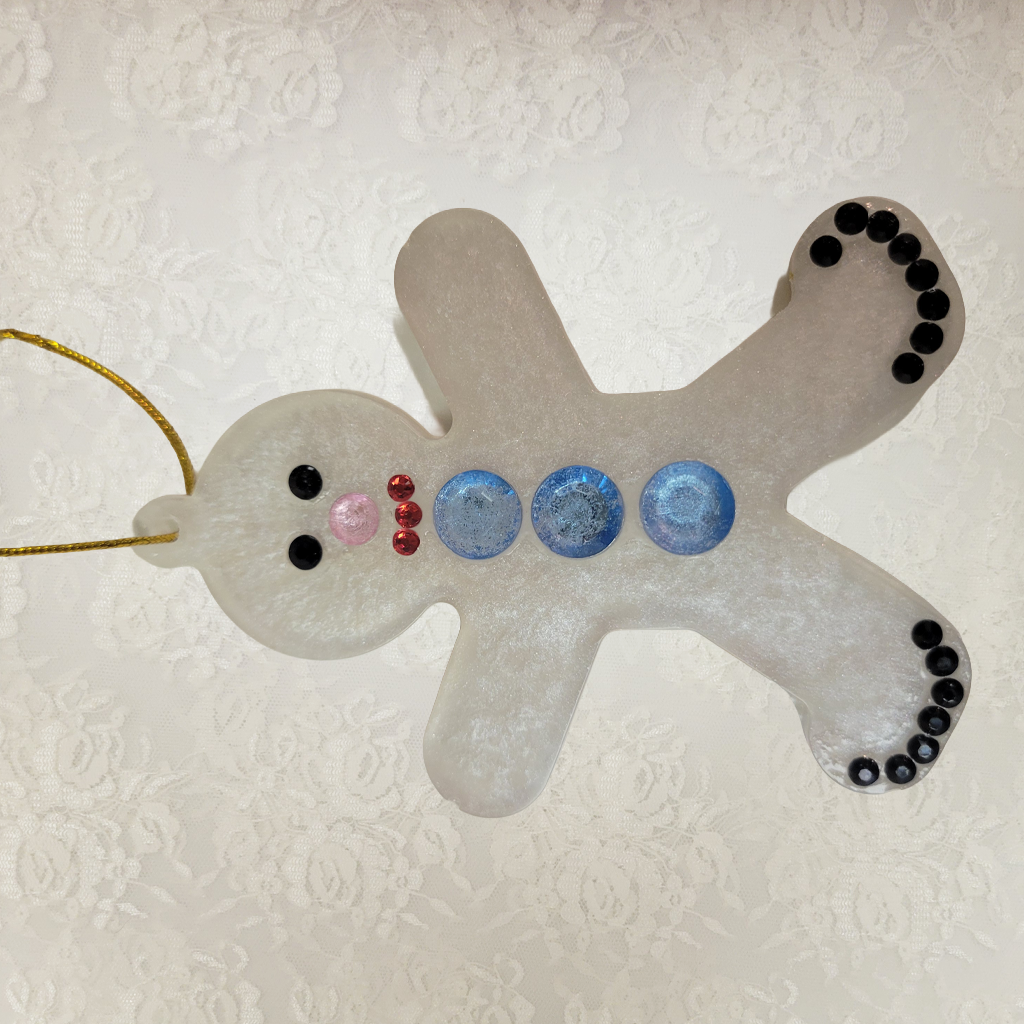 Christmas Rhinestone Embellished Ornaments, 4 Pack, Each Different