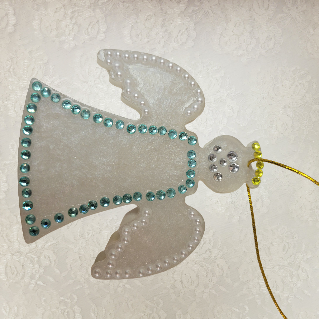 Christmas Rhinestone Embellished Ornaments, 4 Pack, Each Different