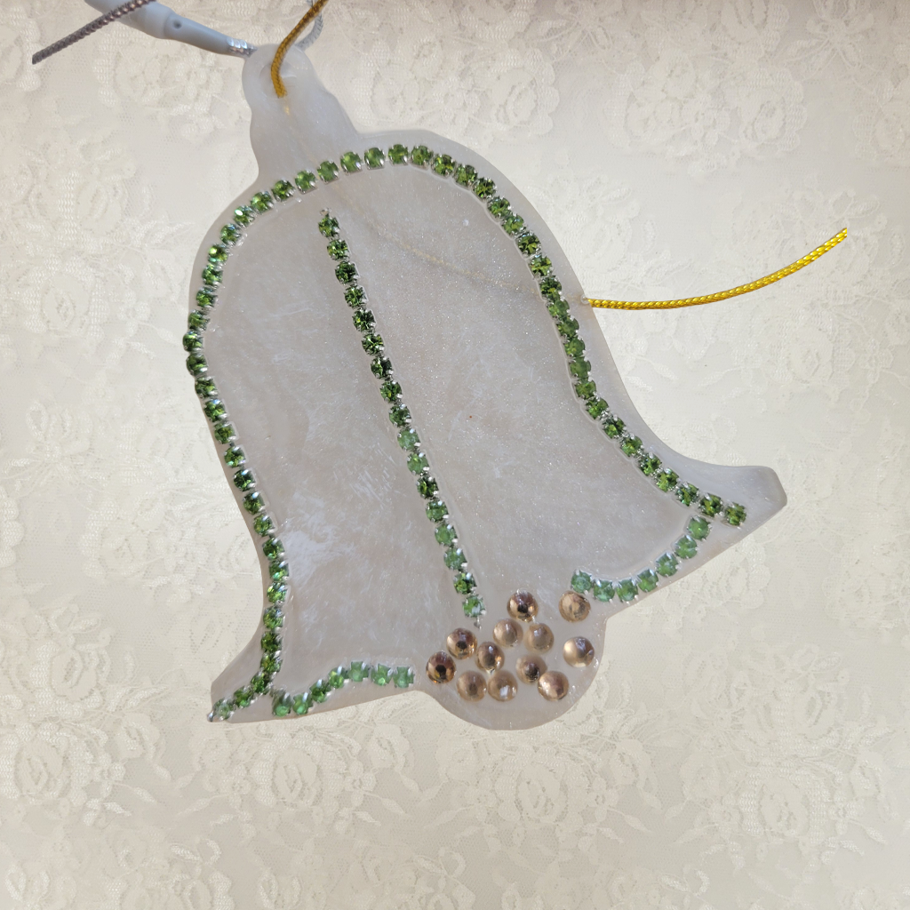 Christmas Rhinestone Embellished Ornaments, 4 Pack, Each Different