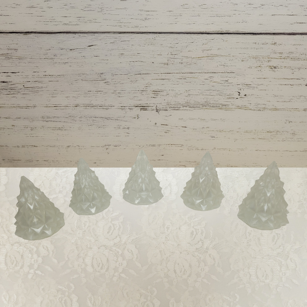 Christmas Tree Resin Décor, 5 Pack