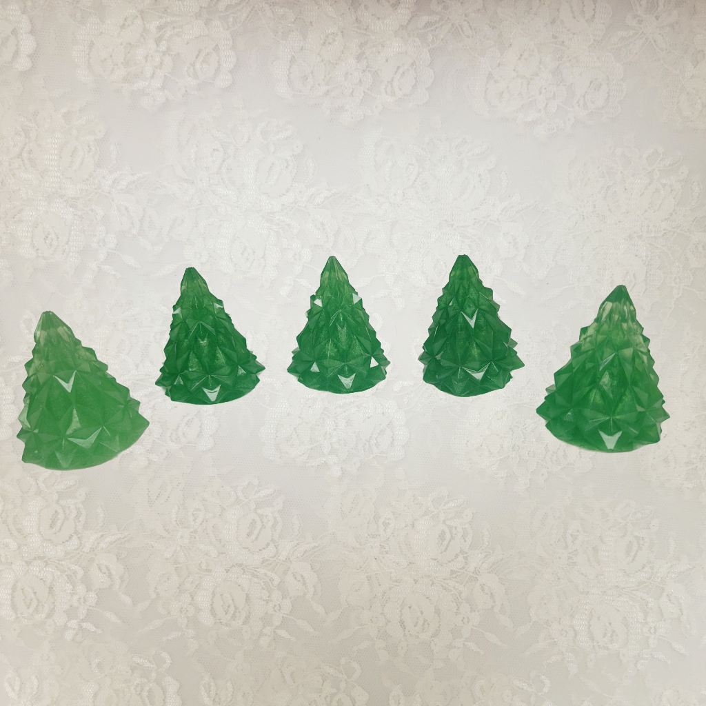 Christmas Tree Resin Décor, 5 Pack