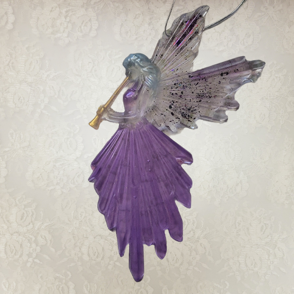 Angels Blowing Horns, 2 Pack Ornaments