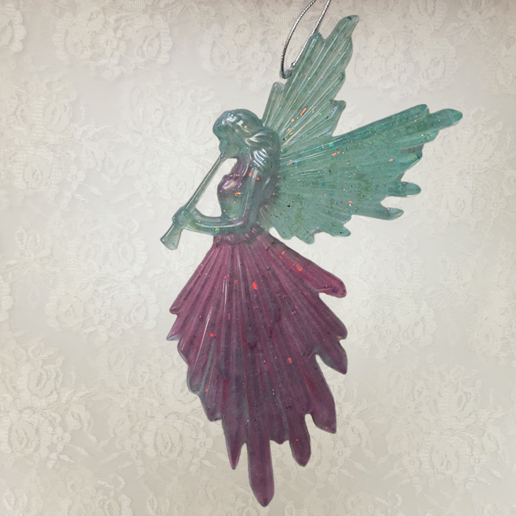 Angels Blowing Horns, 2 Pack Ornaments