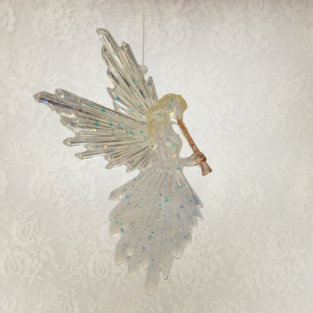 Angels Blowing Horns, 2 Pack Ornaments