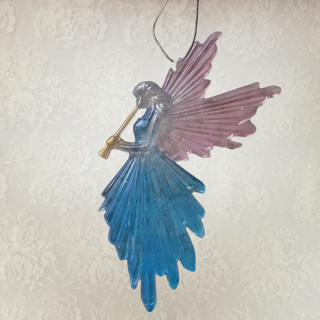 Angels Blowing Horns, 2 Pack Ornaments
