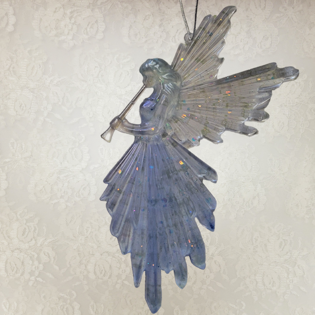 Angels Blowing Horns, 2 Pack Ornaments