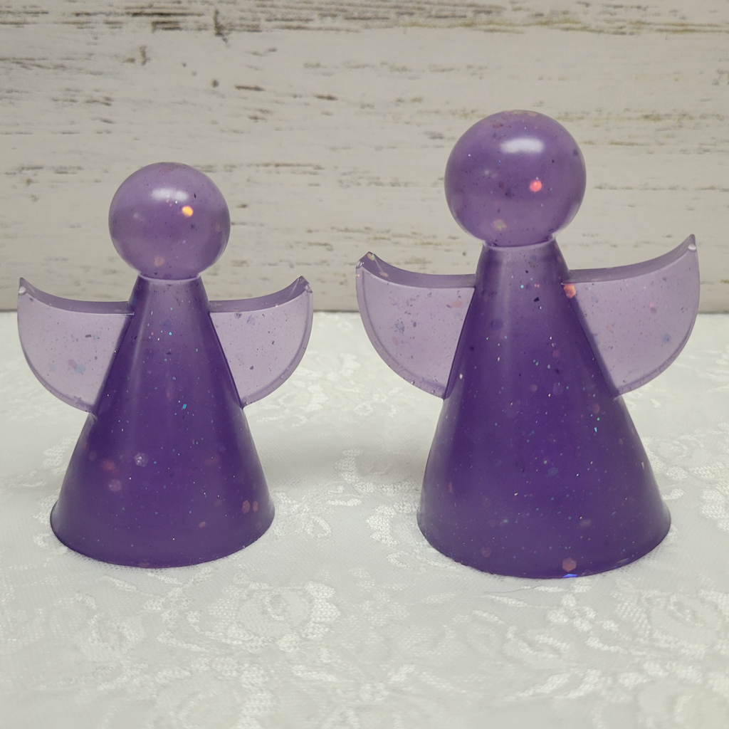 Angel Figurine Decorations, 2 Pack, Various Colors