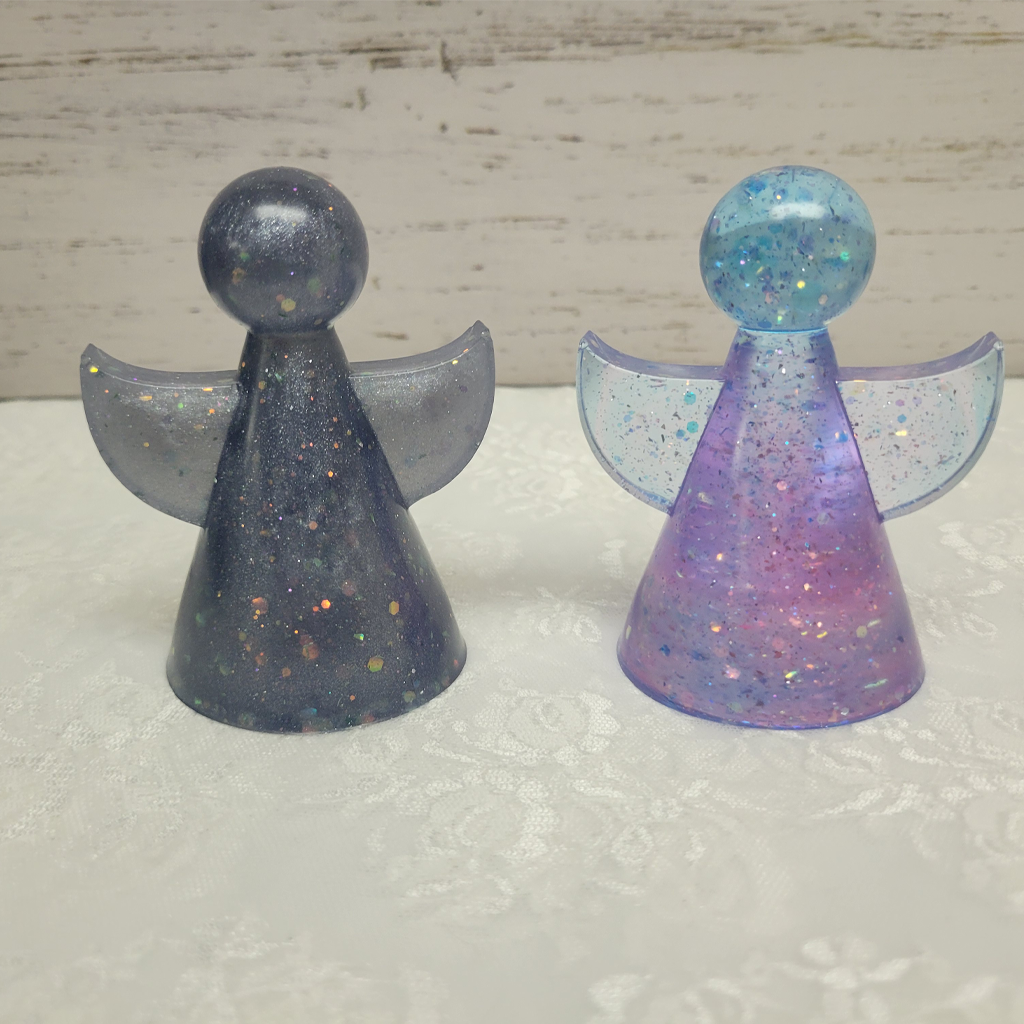 Angel Figurine Decorations, 2 Pack, Various Colors