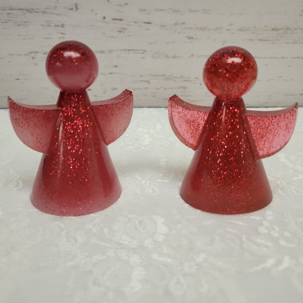 Angel Figurine Decorations, 2 Pack, Various Colors
