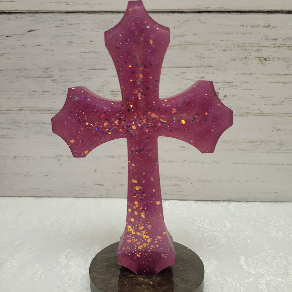 Cross, 7" with Round Stand