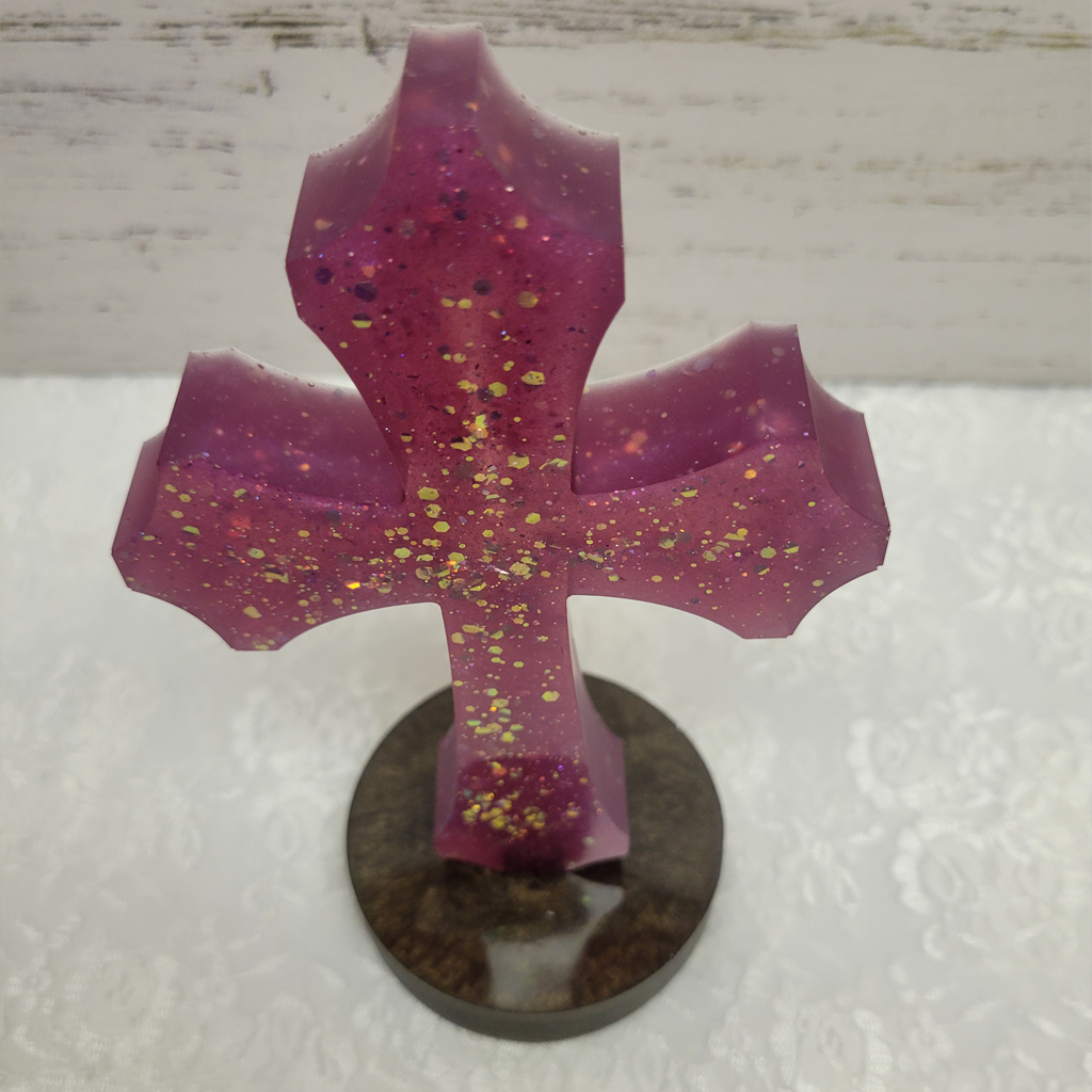 Cross, 7" with Round Stand