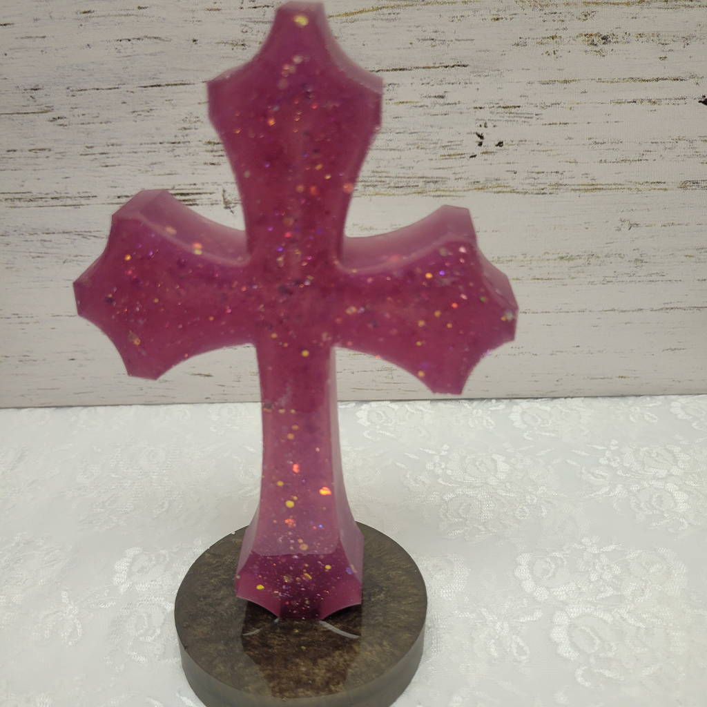 Cross, 7" with Round Stand
