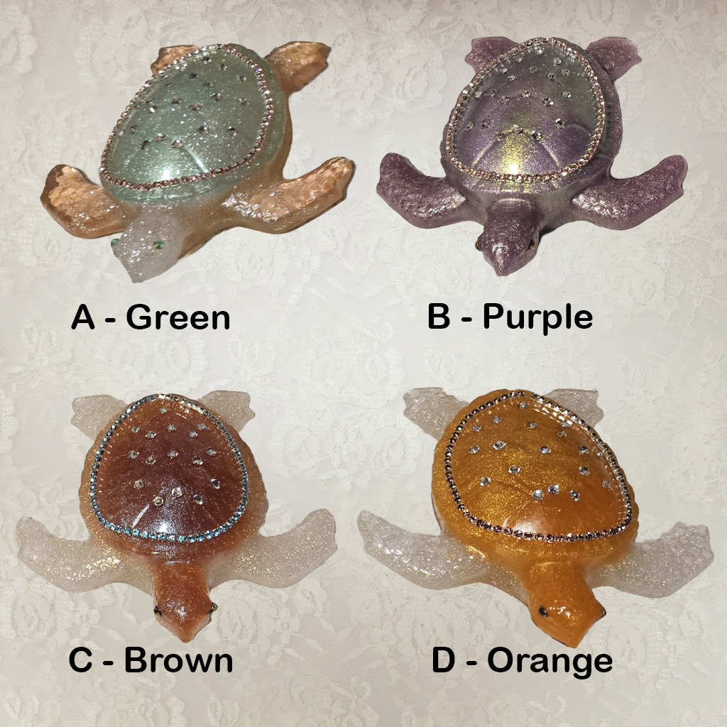 Turtle Figurines With Bling