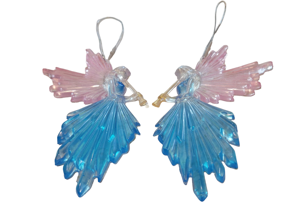 Angels Blowing Horns, 2 Pack Ornaments