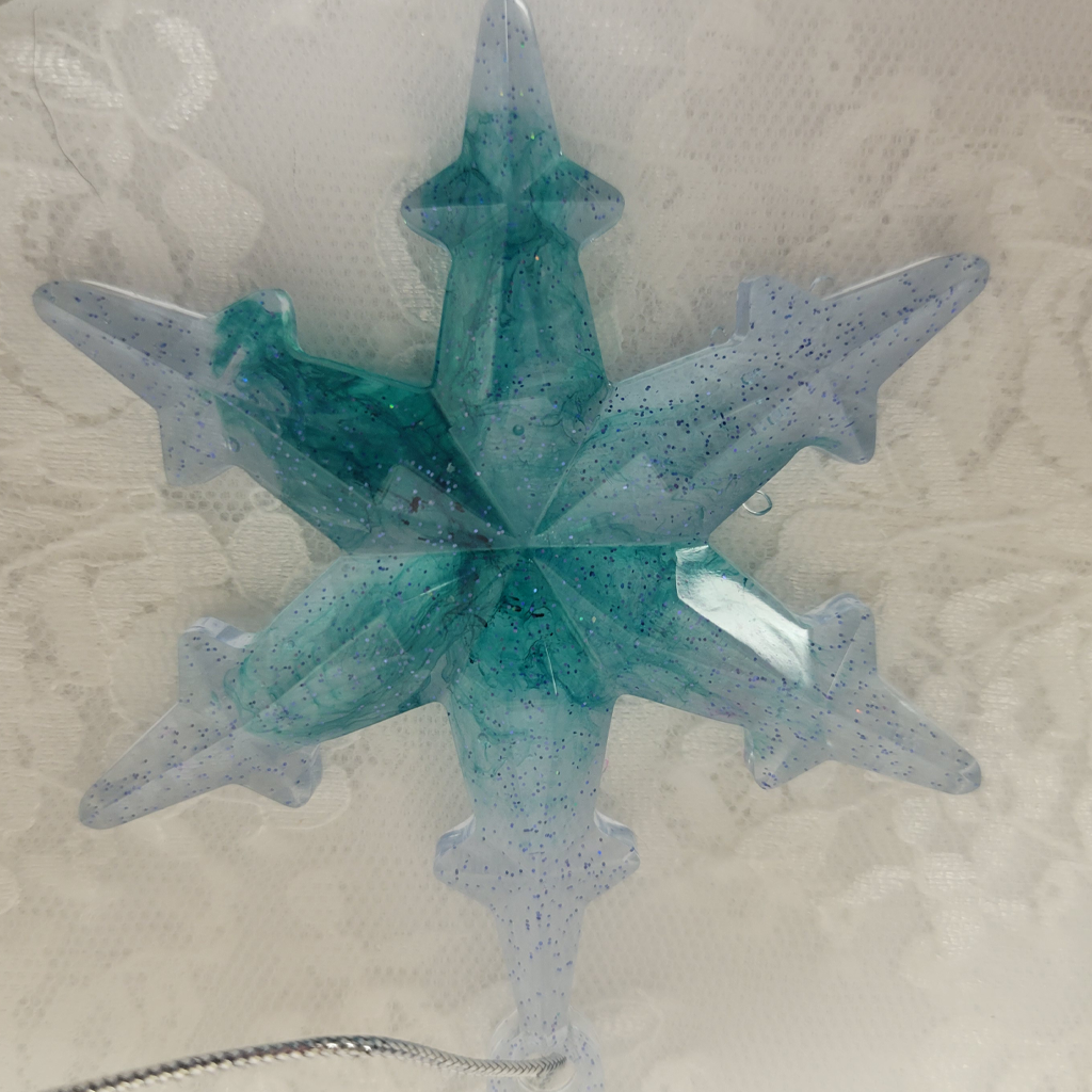 Blue Star Ornaments, 4 Pack