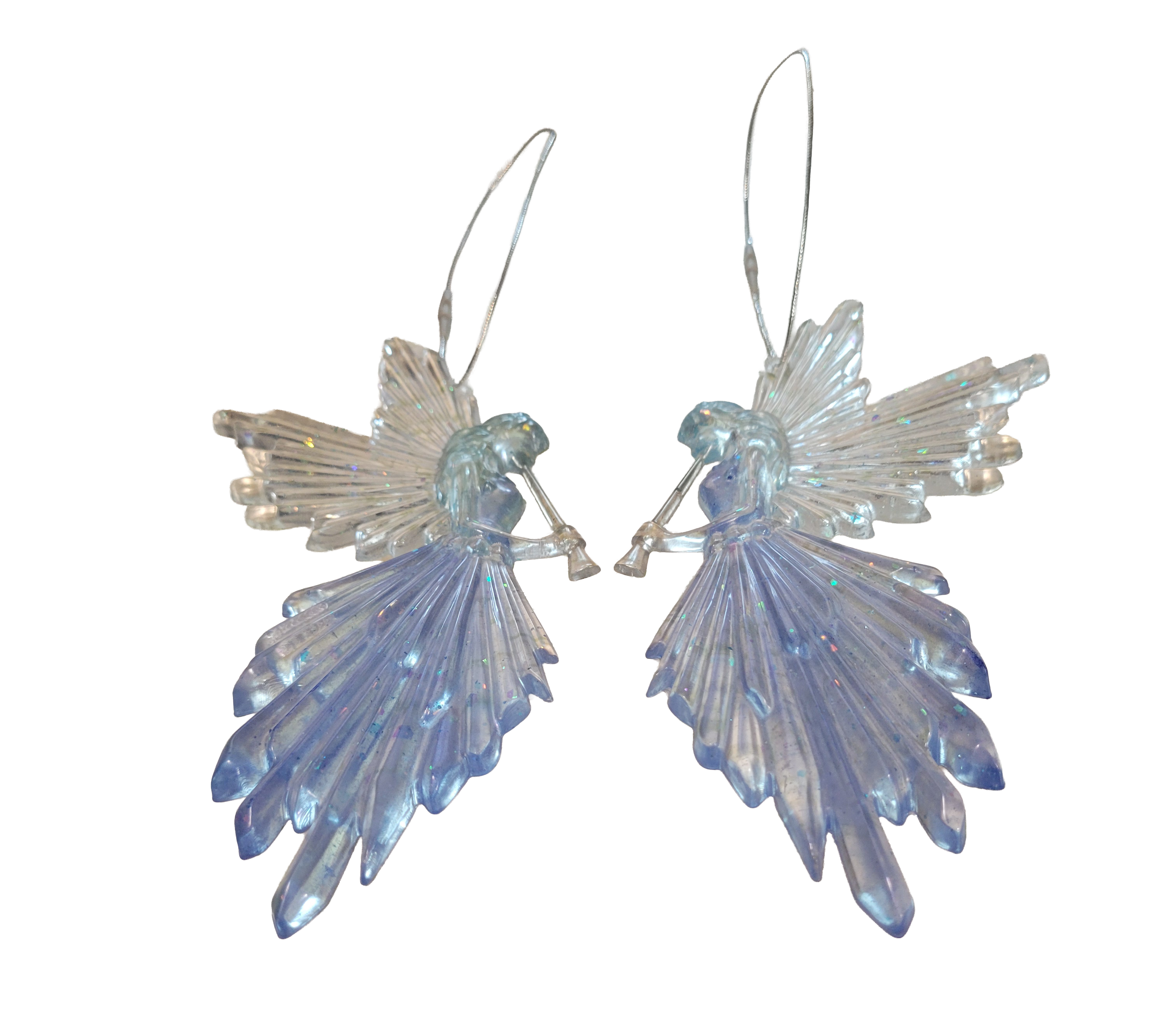 Angels Blowing Horns, 2 Pack Ornaments