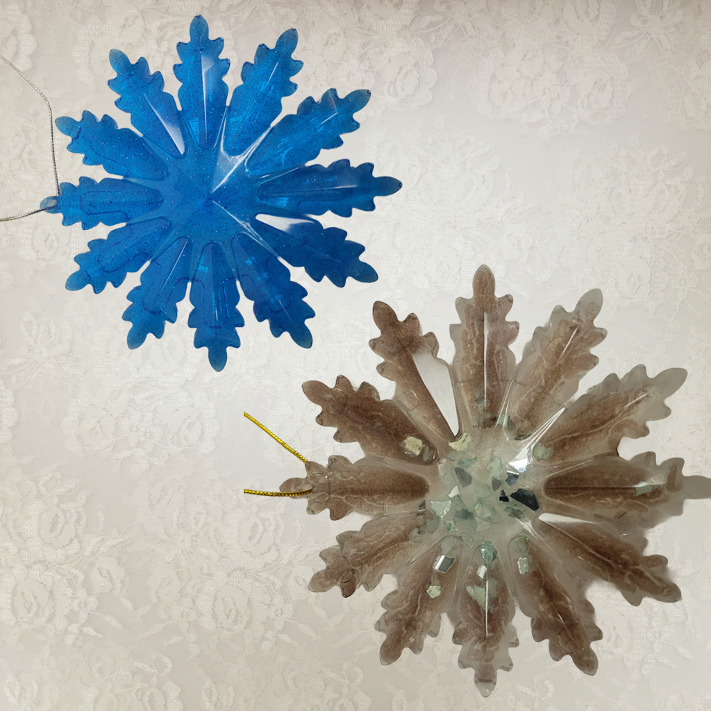 Blue Brown Star Ornaments