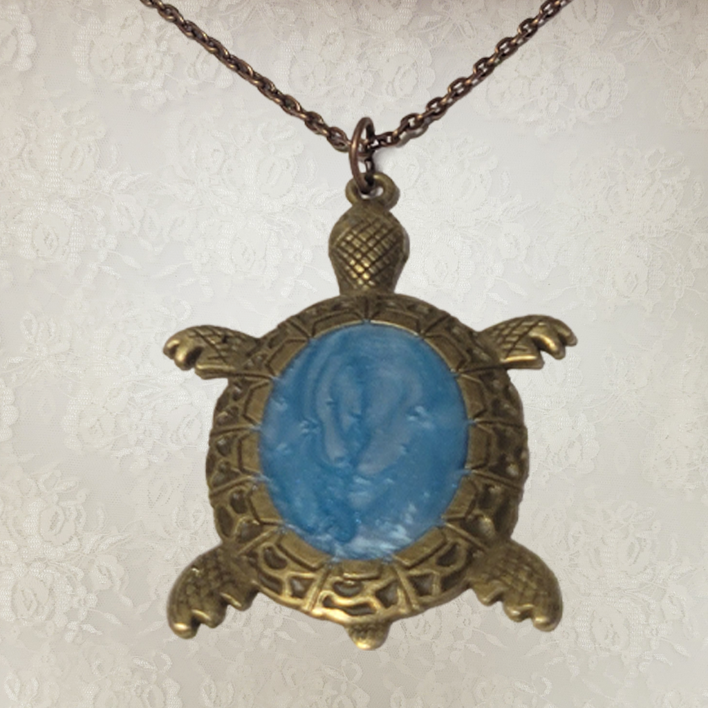 Turtle Silver and Copper Colored Necklaces