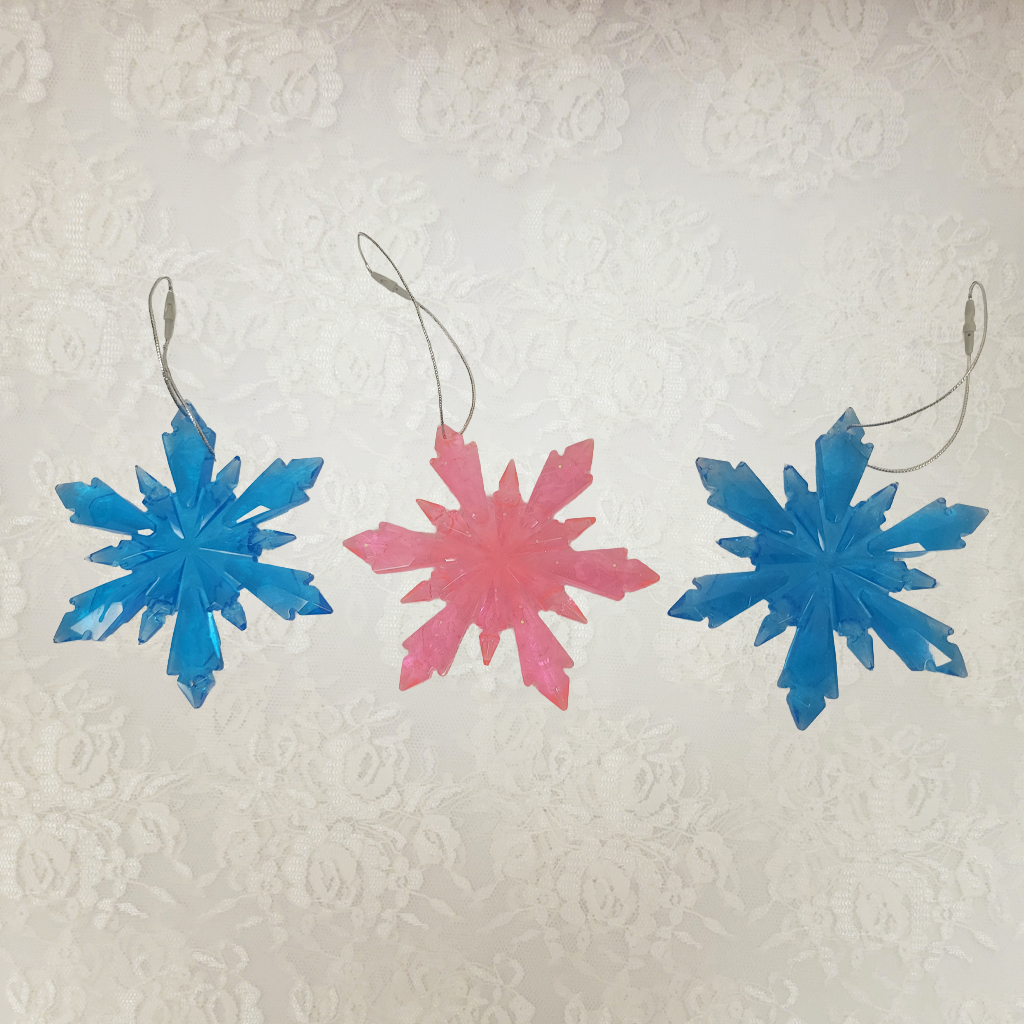 Star Ornaments, Various Colors, 3 Pack