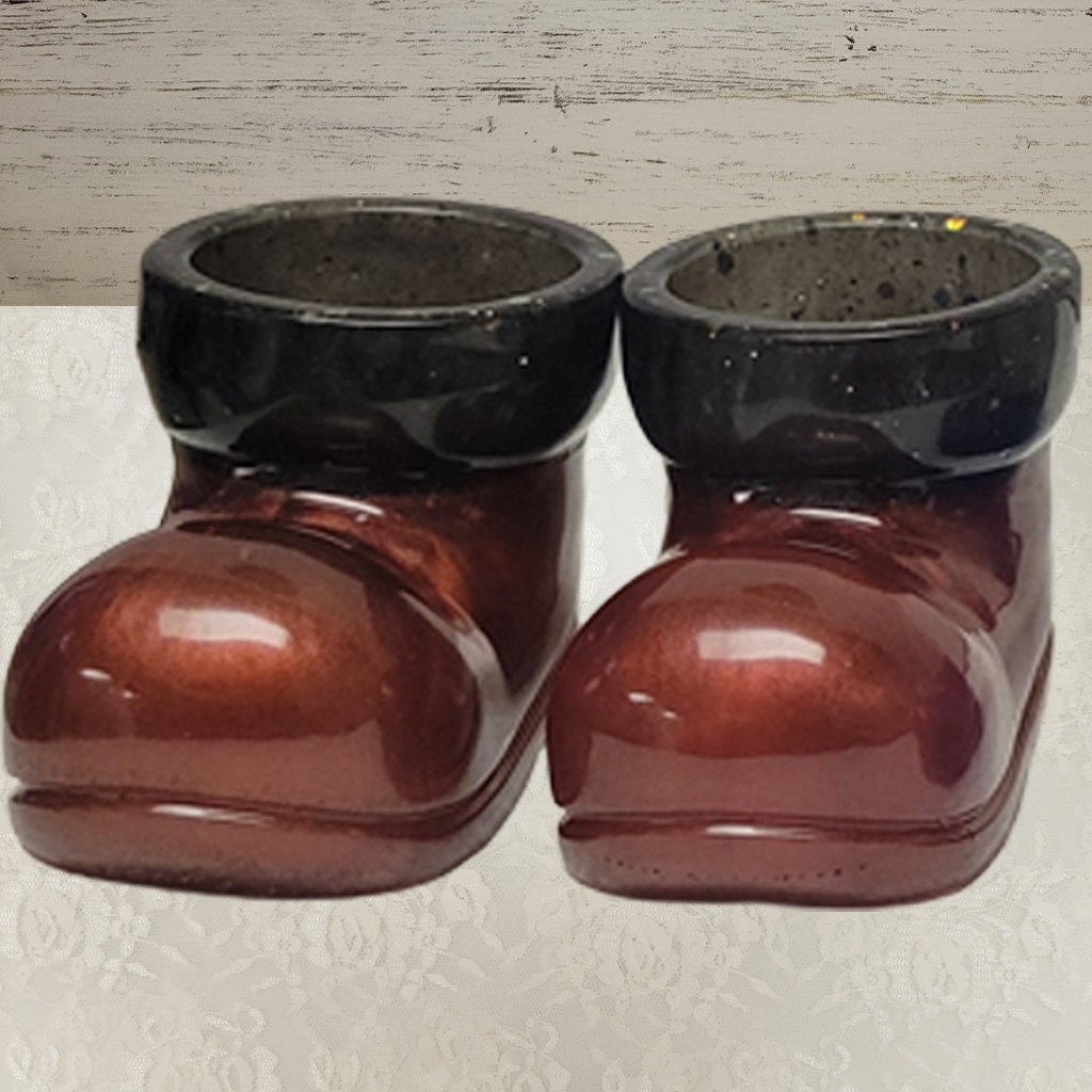 Santa Boot Candle Holder