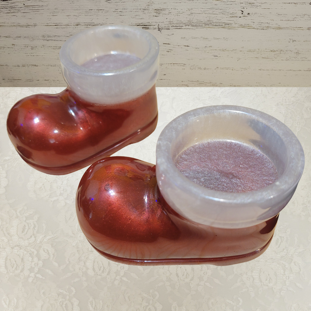 Santa Boot Candle Holder