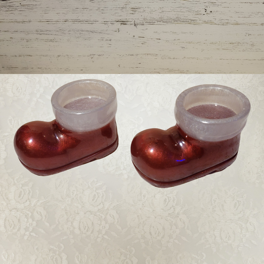 Santa Boot Candle Holder