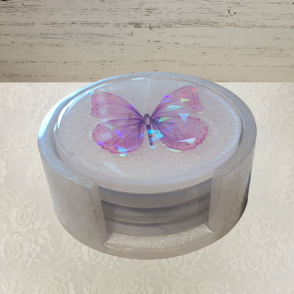 3D Butterfly Coasters and Holder