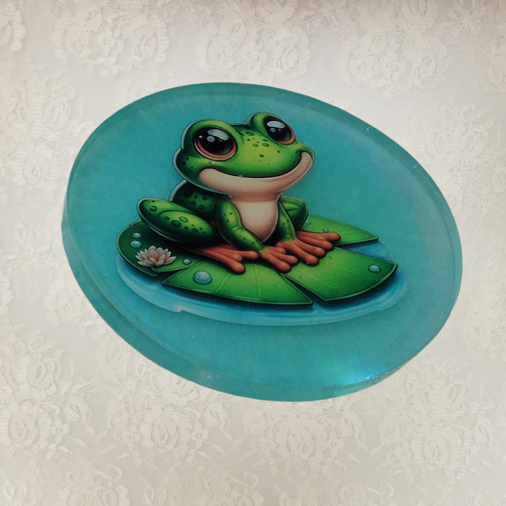 Frog Coasters and Holder