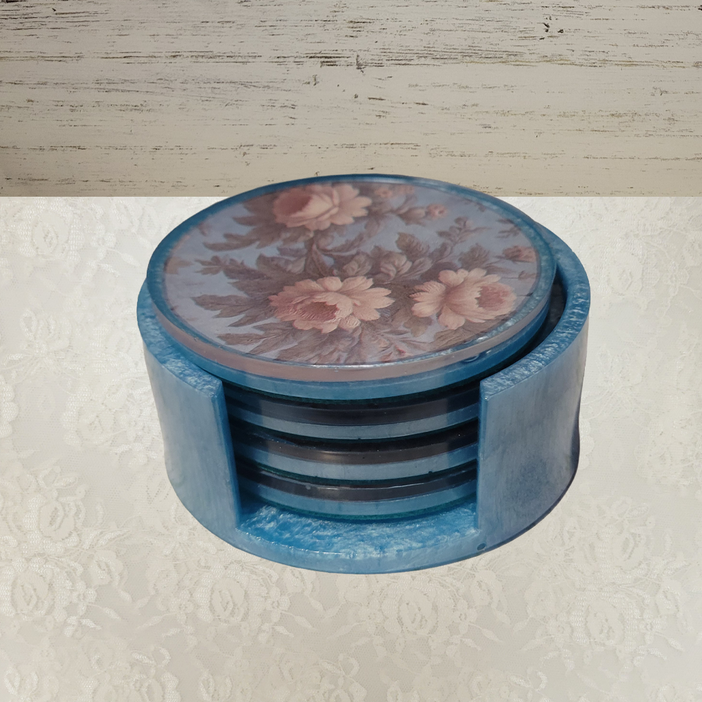 Victorian Wallpaper Coasters and Holder