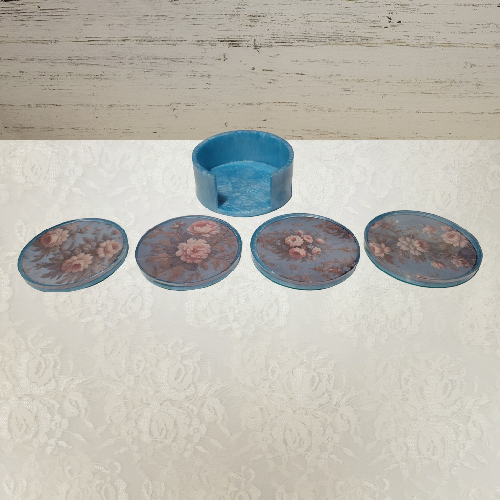 Victorian Wallpaper Coasters and Holder