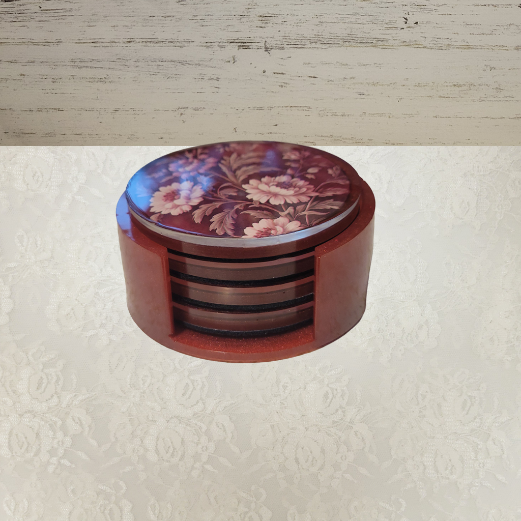 Victorian Wallpaper Coasters and Holder