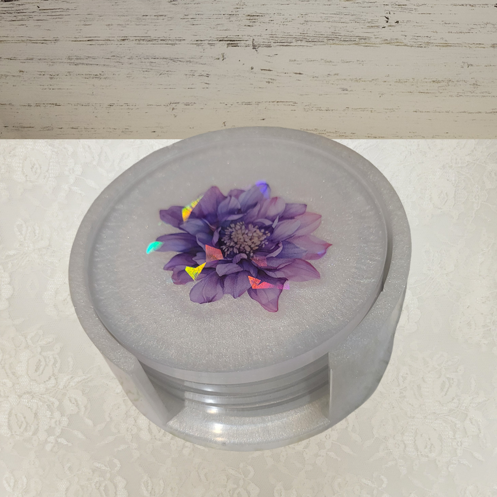 3D Flower Coasters and Holder
