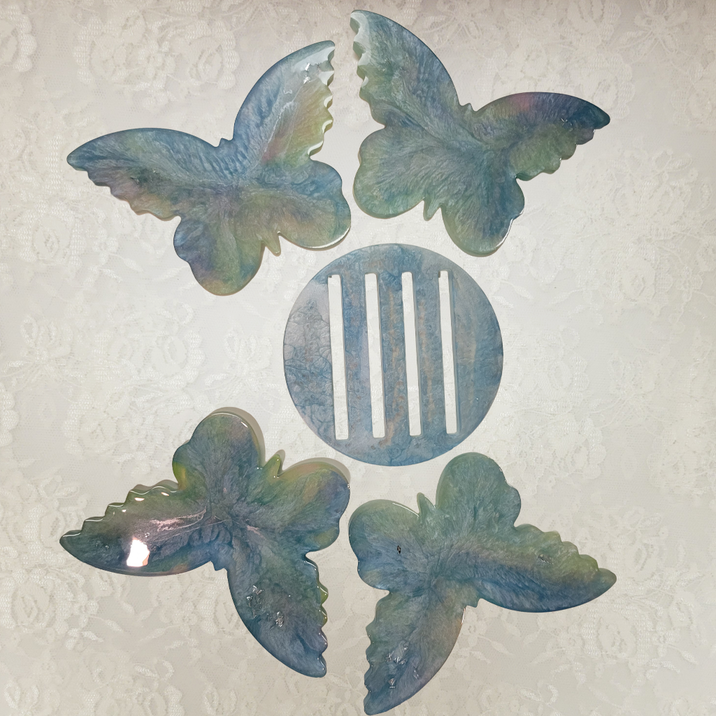 Butterfly Coasters With Holder