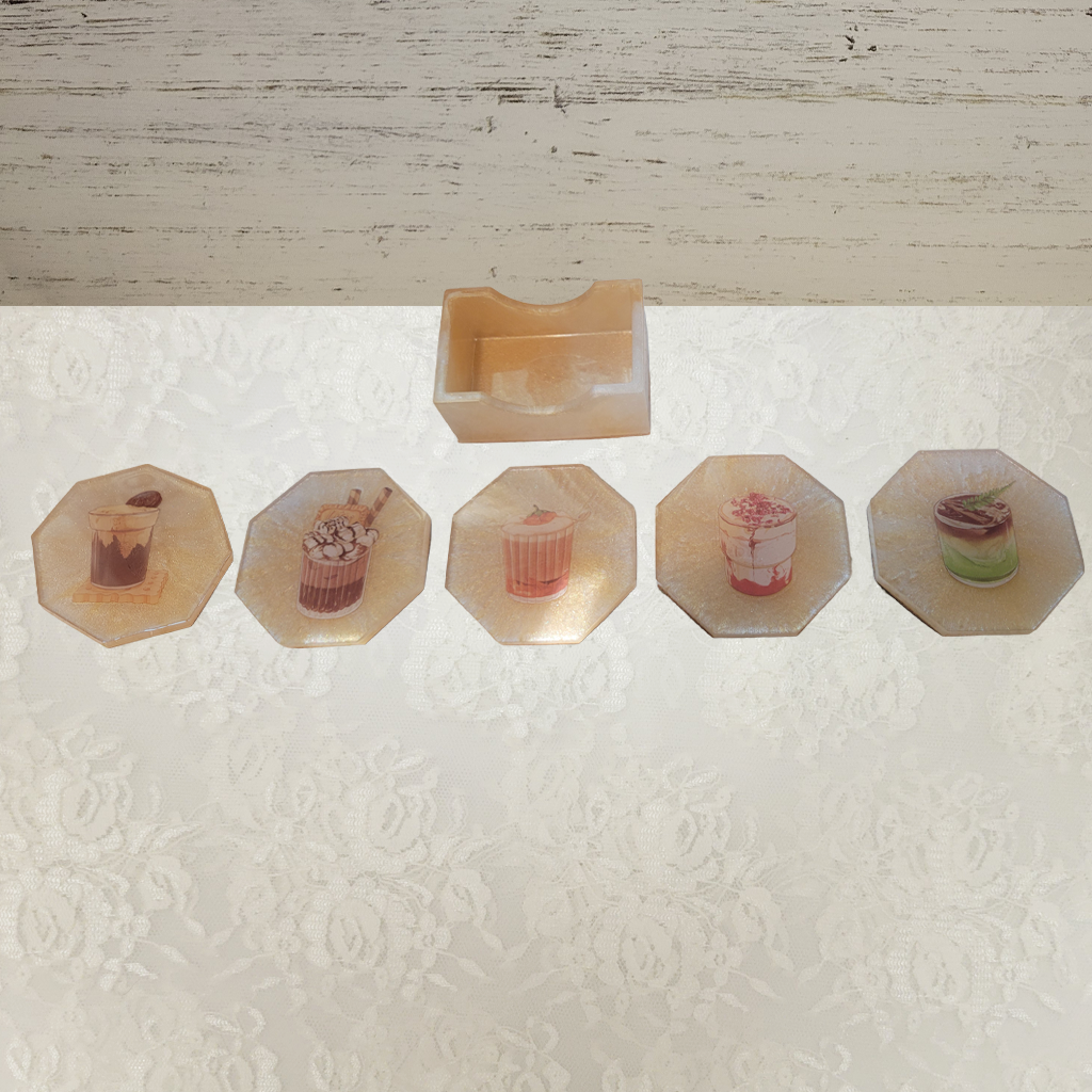 Coffee Coasters and Holder