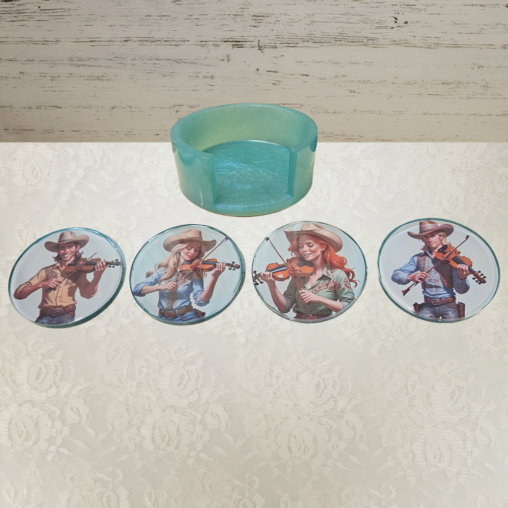 Fiddlers Coasters and Holder