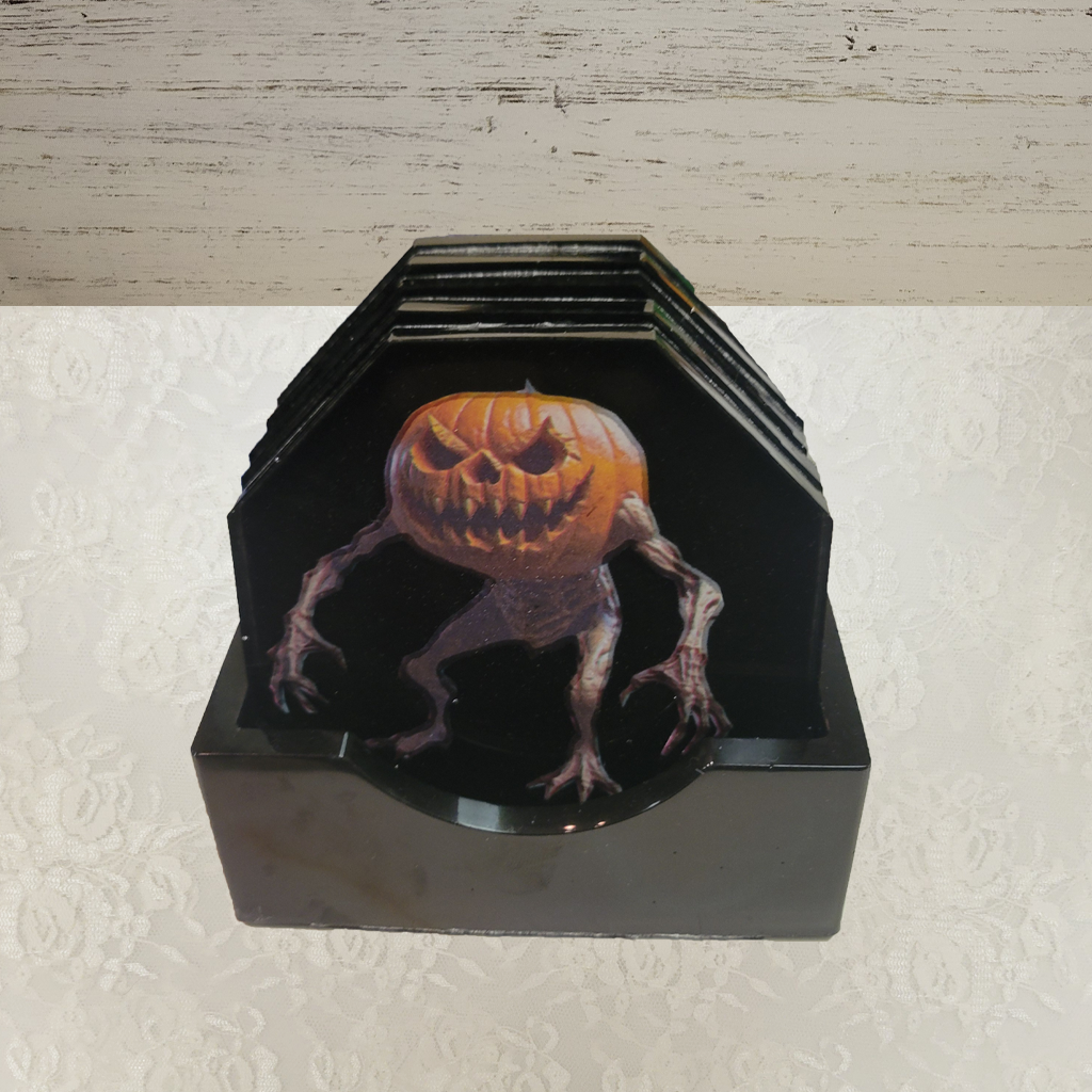 Food Creepers 5 Coasters and Holder