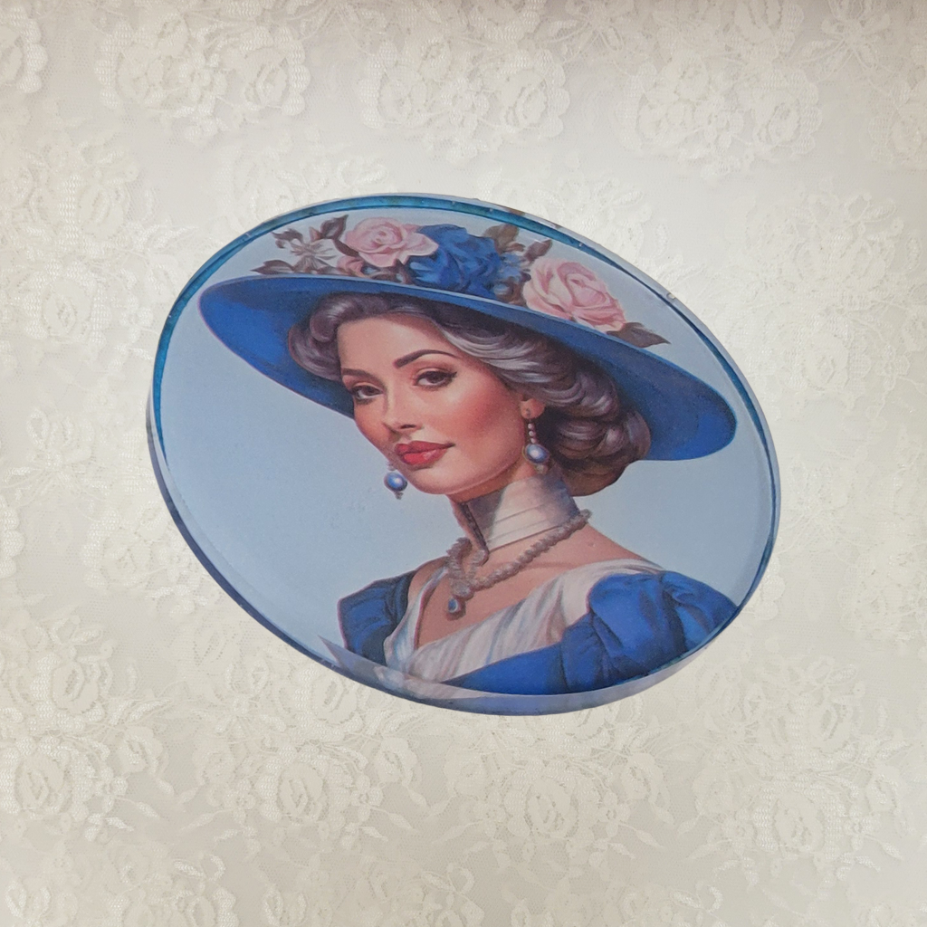 Victorian Ladies Coasters and Holder