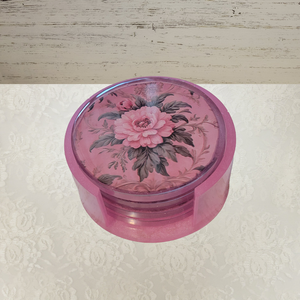 Victorian Wallpaper Coasters and Holder