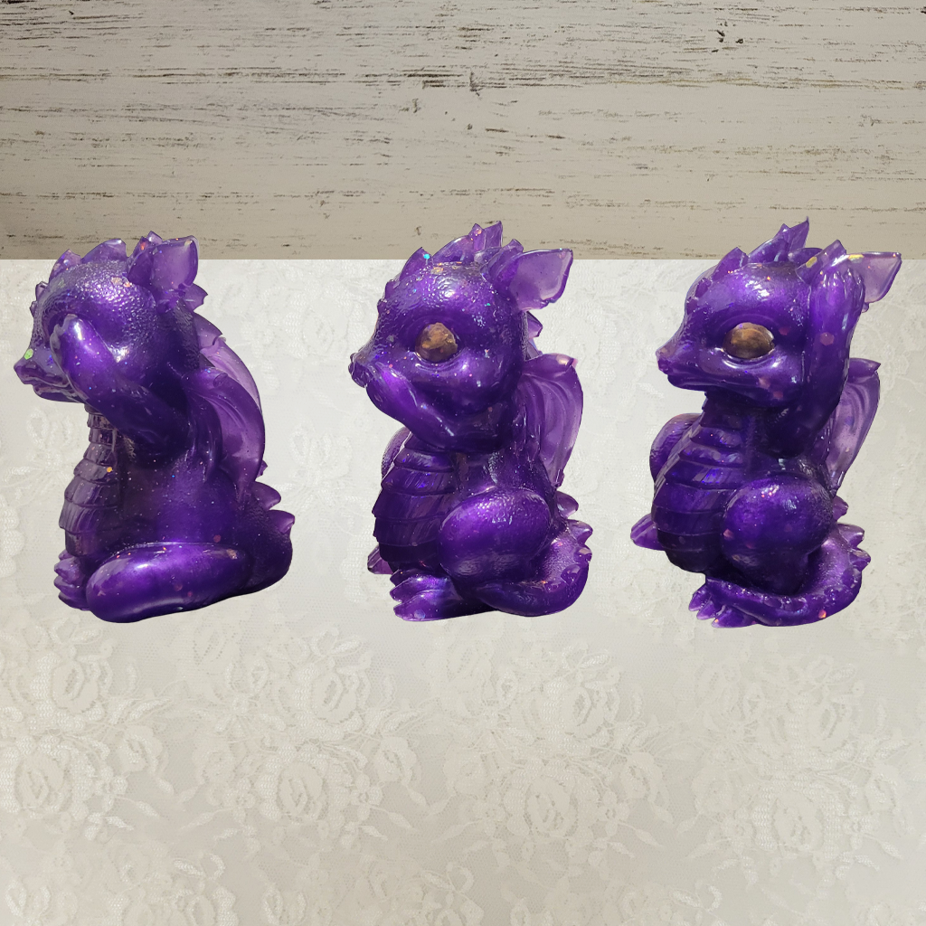 See, Hear, Speak No Evil Dragons, 3 Pack Toys