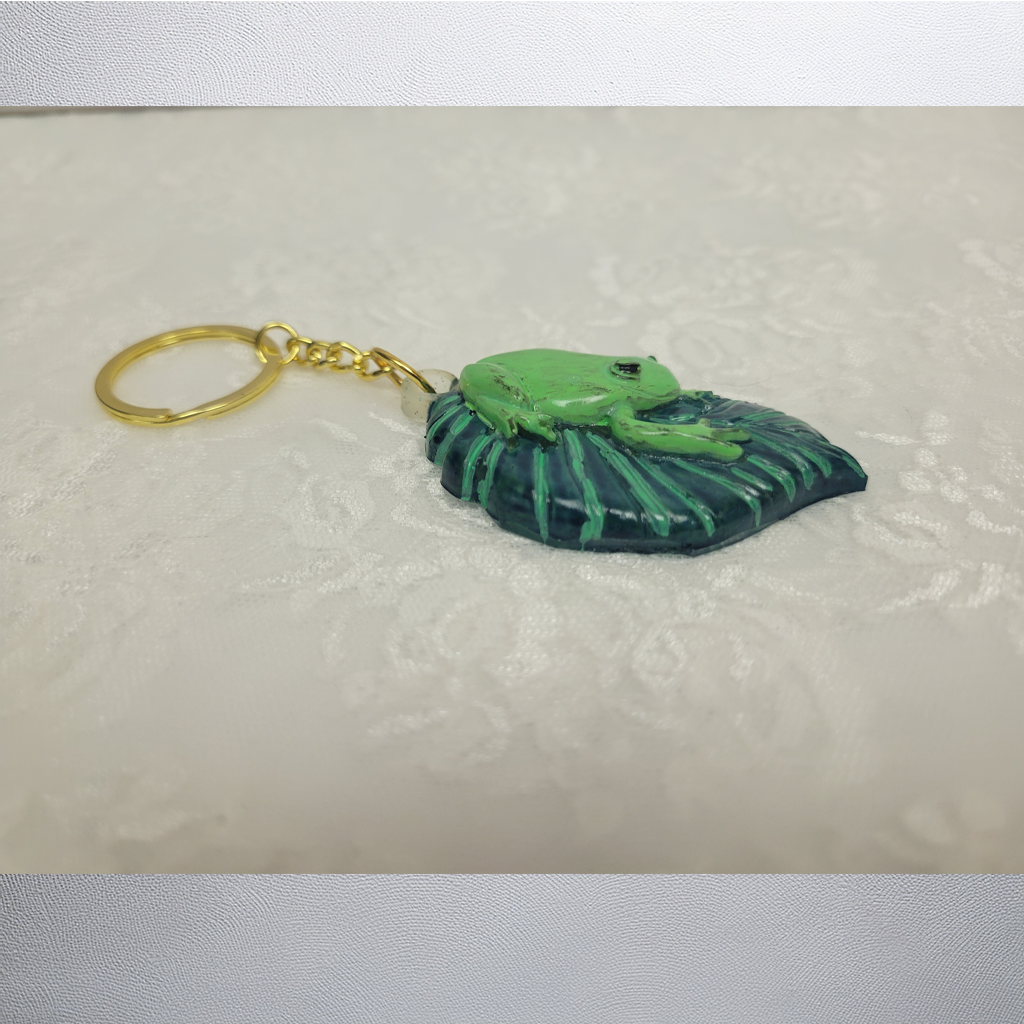 Frog On Pad Keychain