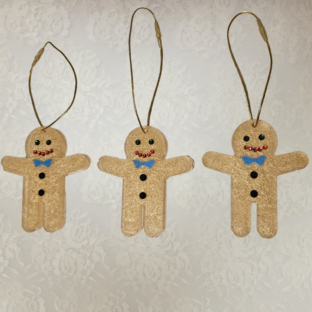 Gingerbread Men, 18 Pack, Embellished Ornaments