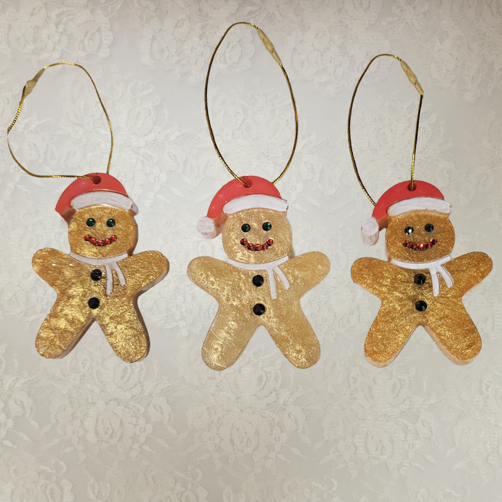 Gingerbread Men, 18 Pack, Embellished Ornaments